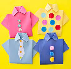 Simple and sweet, this shirt and tie card is sure to make dad smile. Easy Origami Shirt Father S Day Card