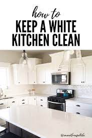 I Finally Found The Best Easiest Way To Keep My White Kitchen Clean It S Budget Friendly And Chem Clean Kitchen Cabinets White Kitchen Cabinets Clean Kitchen