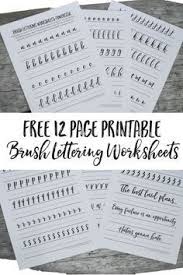 Free Brush Lettering Worksheets Lettering Tutorial Brush Lettering Worksheet Lettering