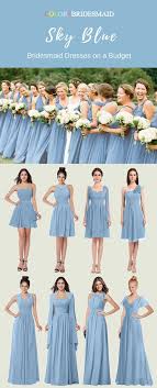 Inexpensive Sky Blue Bridesmaid Dresses In Short And Long Styles Sky Blue Bridesmaid Dresses Blue Bridesmaid Dresses Short Winter Bridesmaid Dresses