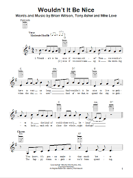 Maybe if we think and wish and hope and pray it. Wouldn T It Be Nice By The Beach Boys Ukulele Guitar Instructor