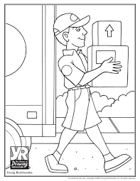 Select from 35655 printable crafts of cartoons, nature, animals, bible. Delivery Man Coloring Page Young Rembrandts Shop