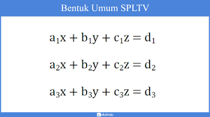 ==, <=, >=, !=, termasukdalam operator … a. Sistem Persamaan Linear Tiga Variabel Ciri Syarat Cara Penyelesaian