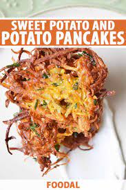 Easy Peasy Sweet Potato Potato Pancakes Recipe Latkes Foodal Recipe Potato Pancakes Recipes Easy Potato Recipes