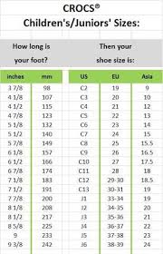 Crocs Kids Size Chart On Carousell