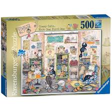 Coupled with our unique whimsy pieces you'll be enthralled along. Ravensburger Crazy Cats Vintage No 7 Knit One Purrl One 500 Piece Jigsaw Puzzle 365games Co Uk