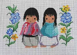 Brother and sister cross stitch. Sundance Designs Online