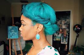 13 pastel peekaboos ultra long locks give you tons of room to play with color techniques. 18 Reasons To Rock Colorful Natural Hair At Your Wedding Blue Natural Hair Natural Hair Styles Green Hair
