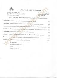 Mba Database Applications Past Papers Mba Database Management System Database Management
