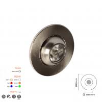 Manda Gozu Saten Led Spot 1w 7024 Led Lamba Renkler