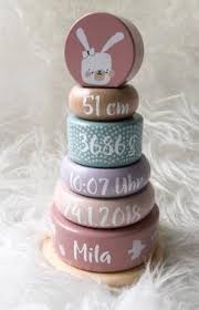 wood ring stacking tower adventure little dutch pink pink 4400 by schmatzebuffer personalizable baby presents baby gifts new baby products
