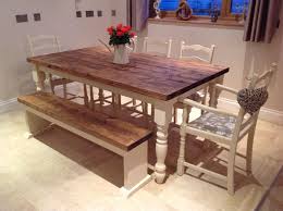 Top acrylic dining table and chairs. Rustic Farmhouse Shabby Chic Solid 8 Seater Dining Table Bench And 6 Chairs In Home Furniture Shabby Chic Furniture Diy Chic Furniture Shabby Chic Furniture
