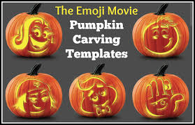 Spray paint craft pumpkins yellow. The Emoji Movie Pumpkin Carving Stencils