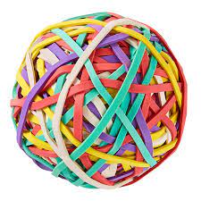 There are a lot of different solutions that you can try to fix your problem. Rubber Band Ball The Container Store