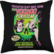 Amazon.com: Horror Art - Voodoo Porn Star - Psychobilly Punk Art Throw  Pillow : Home & Kitchen