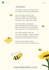 Die kinder müssen sehen, hören und ihren körper wahrnehmen. Bienen Gedicht Kindergarten Grundschule Arbeitsteilung Bienen Bienen Fingerspiele Fruhling Im Kindergarten