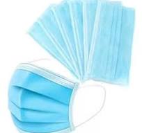 Protection Masks 50 Pack Blue 3-Layer Disposable Face Masks - CE Approved  Protection, Non-Woven Fabric Blue Masks