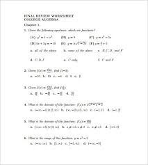 Free interactive exercises to practice online or download as pdf to print. Math Worksheets College Algebra Search For A Good Cause