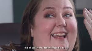 Aubrey Gordon’s vintage diet book collection (bleeped) from YOUR FAT FRIEND  a film by Jeanie Finlay