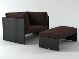 Available in half and full length arm panels. Slim Line Lounge Chair And Footstool 3d Model Dedon Germany