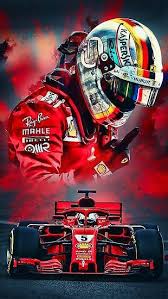 Sebastian Vettel Poster By Mcache In 2020 Formula 1 Car Formula Racing Ferrari Poster