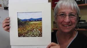 Field of flowers.- Pastel painting course 22