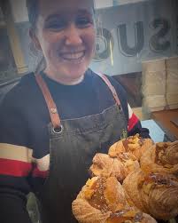 Pop in and say hi to Charlotte She's got salted caramel cruffins in the  cabinet today @thesugarmillorange @charlotte._ferguson