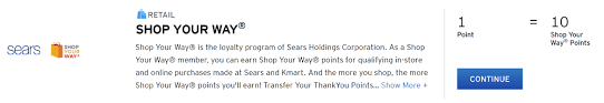 Cuando usted vincule su número del programa shop your way con su tarjeta sears mastercard ®, sujeto a los términos y condiciones del programa shop your way, usted ganará un 1% en puntos sobre las compras realizadas con la tarjeta sears mastercard, para compras que no hayan sido clasificadas como compras elegibles o compras no elegibles en. Shop Your Way Gift Card Redemptions Working Again