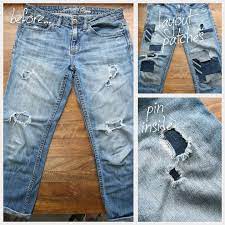 Diy Patched Jeans Diy Ripped Jeans Patched Jeans Diy Diy Patched Jeans