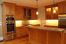 natural red birch kitchen traditional