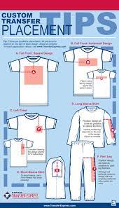 Tips For Design Image Placement When Customizing Apparel Custom Apparel Infographic Transferexpress Com Cricut Projects Vinyl Diy Cricut Cricut Tutorials