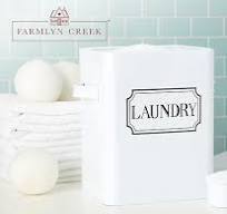 Amazon.com: Contenedor de detergente para ropa para polvo, cuentas y  vainas, recipiente de lavandería blanco con cuchara para organización y ...