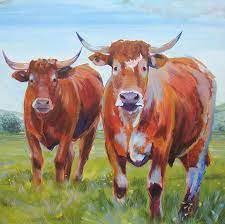 That's a hallmark of great defenders stories. Cows Painting By Mike Jory