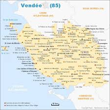 Vendee Kaart Kaart Vendee Frankrijk Kaarten Vakantie