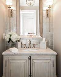 Neutral Powder Room By Castlewood Custom Builders Nature And Science Powder Room Decor Trendy Bathroom Bathrooms Remodel