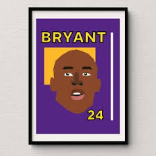 Cartel de Kobe Bryant, LA Lakers Art Print 11x 14 Minimalista, Helvética,  Moderno de mediados de siglo, Cartel, Arte de pared de oficina, Arte de  dormitorio