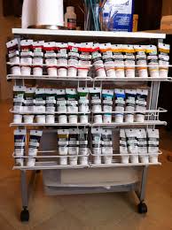 Pin By Ashley Hamm On Organization Ideas Art Cart Art Studio At Home Paint Storage