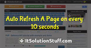 In this snippet, i will show you how to do this with php. Automatically Refresh Or Reload A Page Using Jquery Example Itsolutionstuff Com