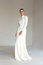 Long Sleeve Wedding Dress Key Hole Back Puff Sleeve Modest Etsy In 2020 Wedding Dress Long Sleeve Ivory Wedding Dress Modest Bridal Gowns