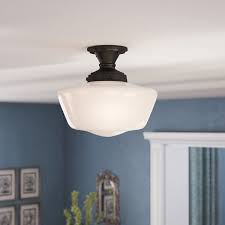 1 Light 12 Unique Statement Schoolhouse Semi Flush Mount Katsikis En 2020 Luminaires Encastres Plafonnier Luminaire