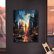 Tablou Canvas - Times Square Acrylic Painting – The Print Studio
