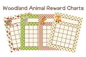 Woodland Forest Animal Incentive Reward Charts Fox Included 4 Designs