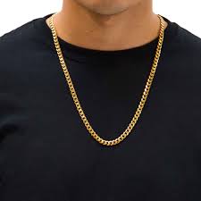 Yellow gold plating length / weight: Gold Plated Vesso 24 Micro Cuban Chain Necklace