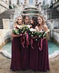 Show Me Your Mumu Merlot Chiffon Mumuweddings Mumiads Jeweltonewedding Bridesmaid Burgundy Bridesmaid Dresses Wedding Colors