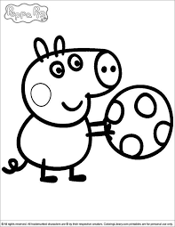 Disegni da colorare per bambini gratis. George Playing With A Ball Peppa Pig Coloring Page Pagine Da Colorare Per Bambini Peppa Pig Libri Da Colorare