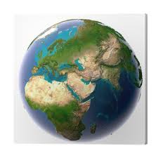 Comment vivre en harmonie avec la nature? Tableau Sur Toile Planete Terre Realiste Avec De L Eau Naturelle Pixers Nous Vivons Pour Changer