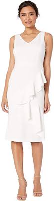 Suzi Chin For Maggy Boutique Sleeveless V Neck Dress With