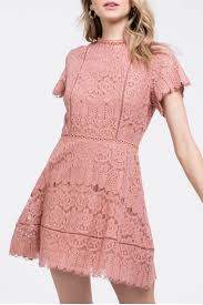Blu Pepper Intricately Patterned Lace Dress With Scalloped Edges Dresses Women S Fashion Dresses Lace Dress