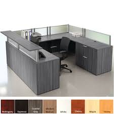 Jersey factory clearance u shape desk, mahogany. Borders U Shaped Reception Desk 8 9 Or 10 Modular Reception Desk
