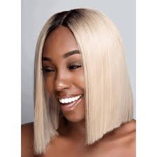 Black And Blonde Blunt Cut Bob Pin On Hair Color To Go
